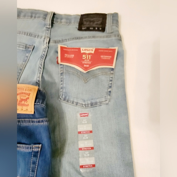 *Sold* Levi's Jeans Lot of 2 Bundle Levi 511 Skinny Slim Pull On 28 30 NEW TAGS - Picture 12 of 13